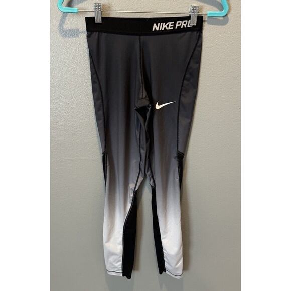 Nike Pro Hypercool Tights Women's XL Black White Ombre - Picture 1 of 5